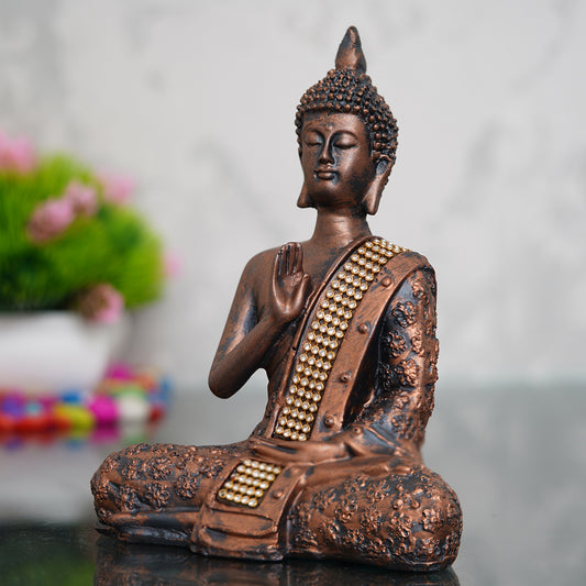 HomeSutra Handcrafted Meditating Blessing Buddha